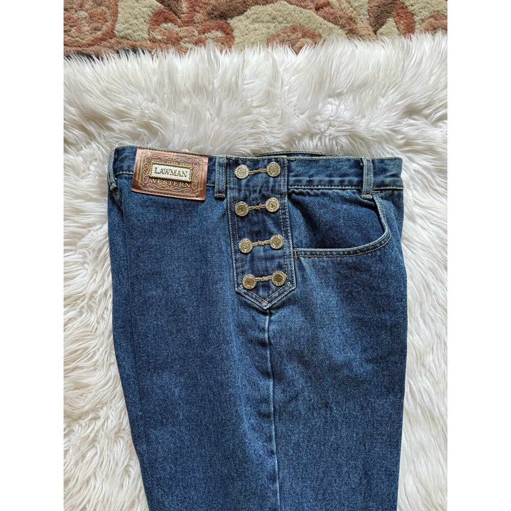Classic Dark Blue Straight Leg Women's Jeans - Picture 3 of 9